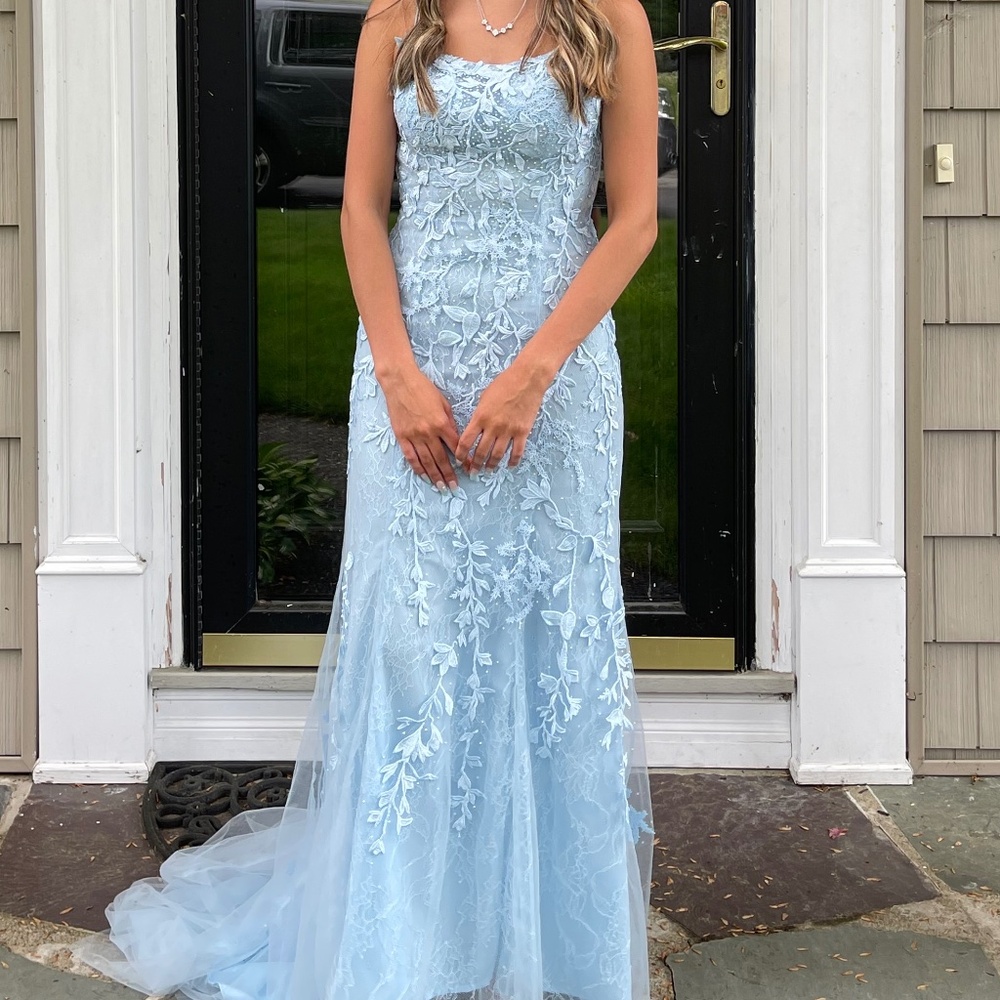 Baby Blue Jovani Prom Dress